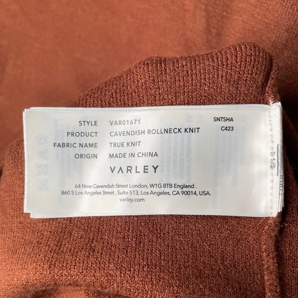 Varley Cavendish Rollneck Knit Sweater Women's Size Medium in Tortoise Shell - Picture 11 of 15